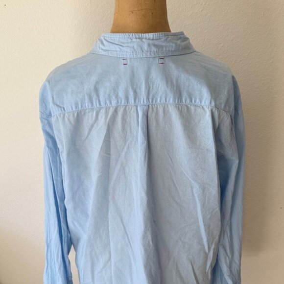 Xirena sz L light blue cotton long sleeve button down Shirt great condition - Picture 4 of 8